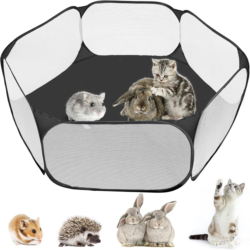 MAIKEHIGH Foldable Pet Playpen 120x38 cm Portable Indoor Outdoor Cage