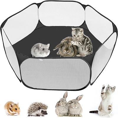 MAIKEHIGH Foldable Pet Playpen 120x38 cm Portable Indoor Outdoor Cage