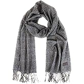 Hickey Freeman Patterned 100% Cashmere Scarf for Men – Ultra-Soft Men’s Winter Scarves, 66-Inches x 12-Inches