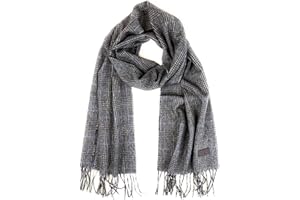 Hickey Freeman Patterned 100% Italian Cashmere Scarf for Men – Ultra-Soft Men’s Winter Scarves, 66-Inches x 12-Inches