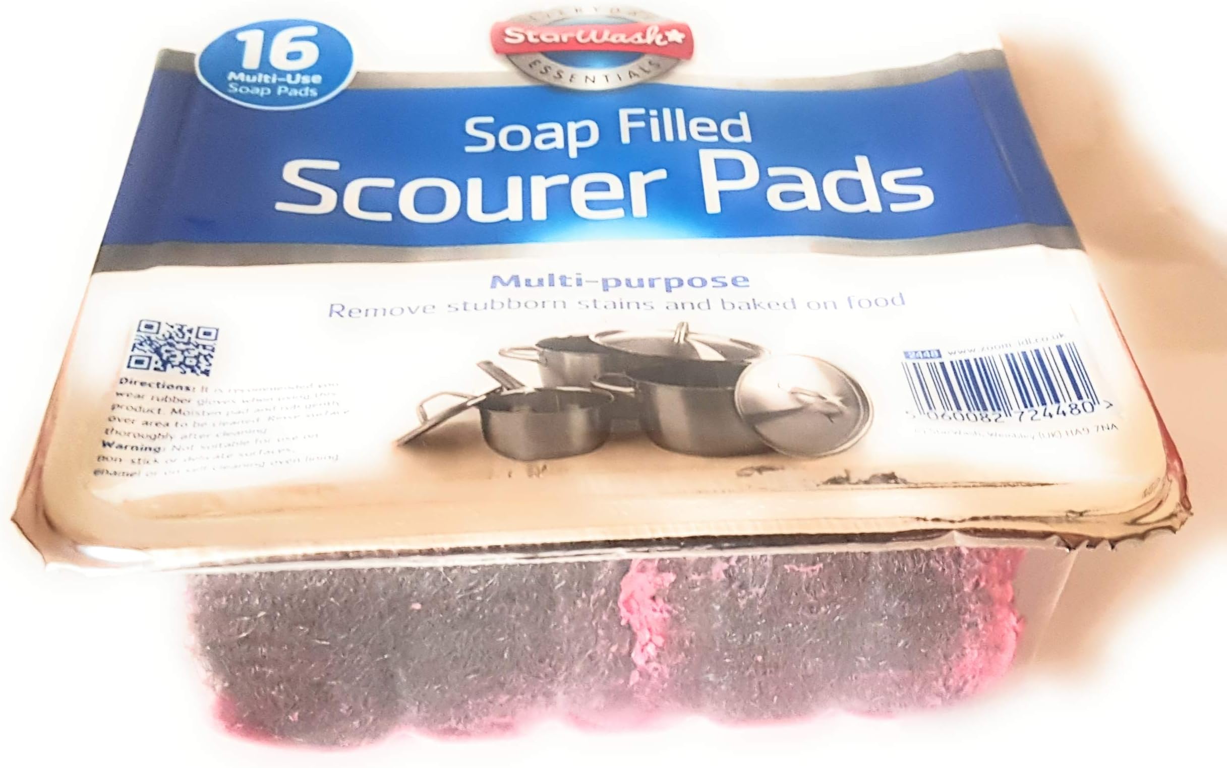 16 x steel wool soap pads filled with soap like brillo dureble strong