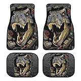 Dinosaur Car Floor Mats Set of 4,3D Dinosaur T-rex