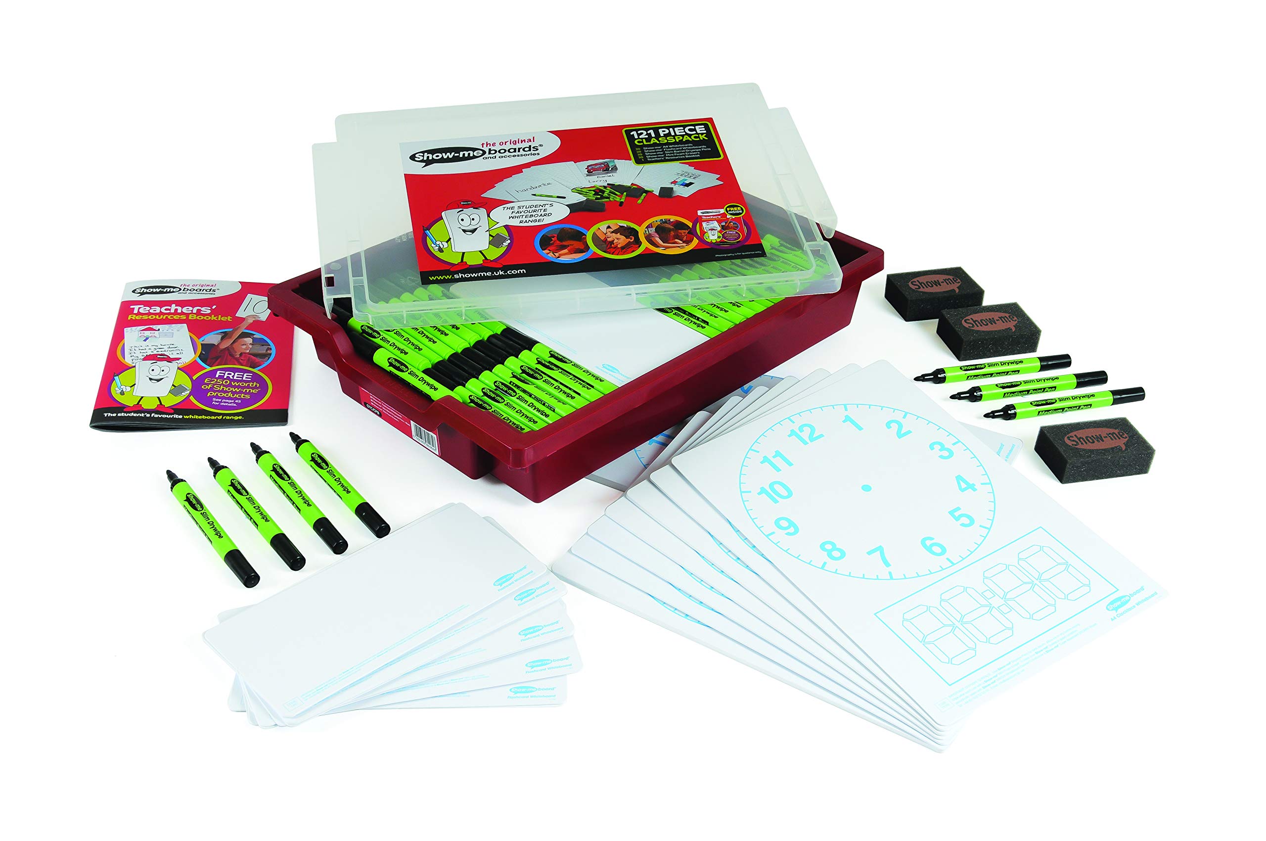 Show-me GTC/CFB Clock-Face Whiteboards, Gratnell's Tray Kit (Pack of 30)