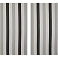 COTTON CRAFT - Terry Beach Towel 30x60-2 Pack - Cabana Stripe Grey Black - 400 GSM - 100% Pure Ringspun Cotton - Highly Absor