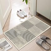 LYGLIGH Ultra Thin Door Mat Indoor Entrance, 1/10 in Thin Door Mats for Inside Entry, Non-Slip Rubber Backing Washable Doormat, Fade Resistant, Absorbent, Low Profile Dirt Trapper, 30"X17"