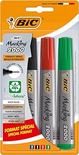 BIC TS-140401 Marking 2000 Bullet Tip Permanent Marker Pack of 4 Assorted Colors