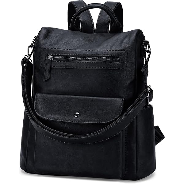 Amazon.com: Wesccimo Genuine Leather Backpack Purse For Women Black Real  Soft Leather Travel Fashion Designer Convertible Ladies Shoulder Bag :  Clothing, Shoes & Jewelry