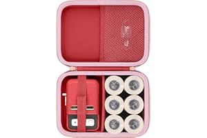 Baval Label Printer Case Compatible with NIIMBOT B21/B1 Label Maker Thermal Label Printer and 2 inch Label Paper(Red Case)