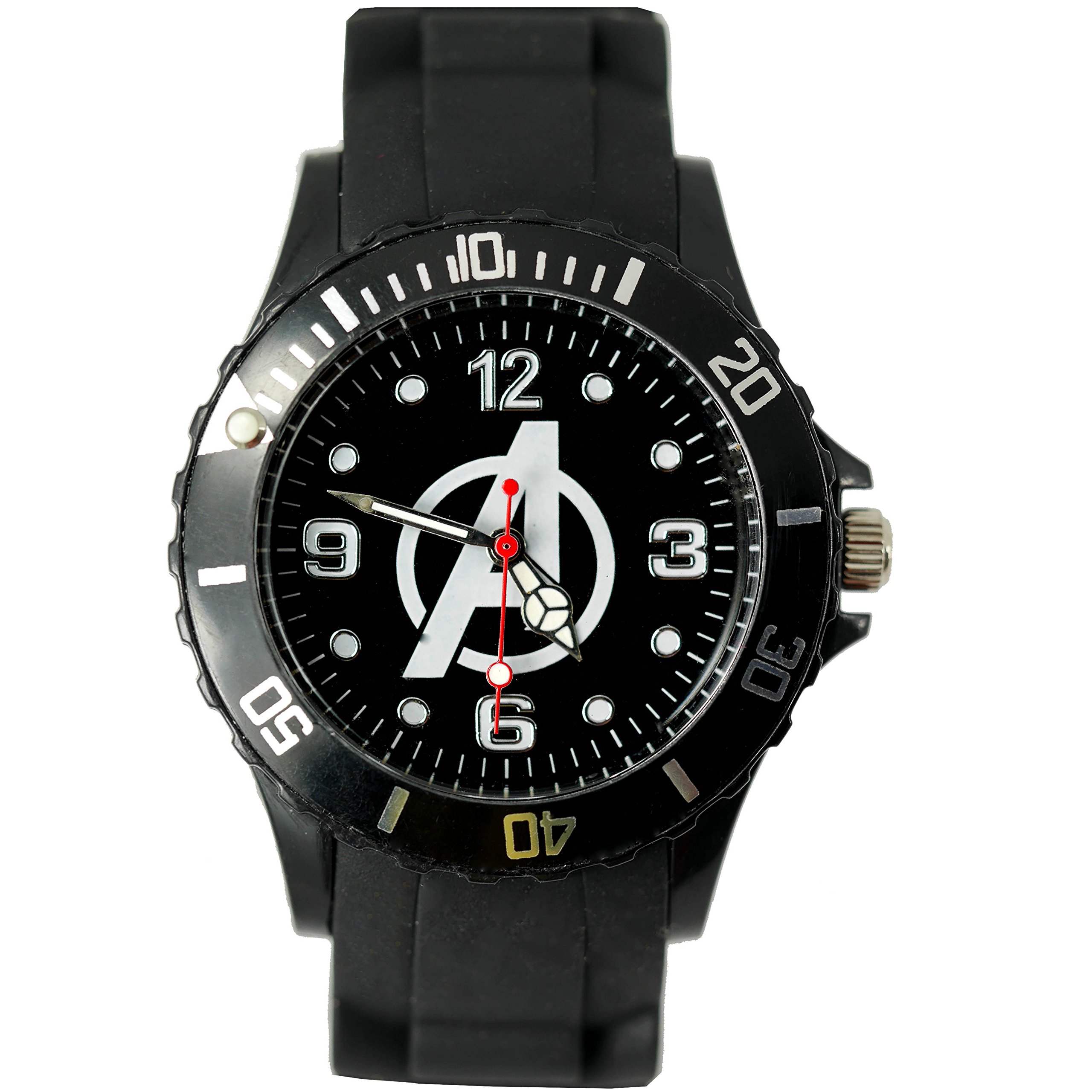TAPORT Quartz ROUND SPORT Watch with Black SILICONE Band for comics fans