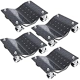 PeakTow PTT0101 Black Heavy Duty 6000 LBs Total Capacity Tire Wheel Car Vehicle Dolly with Double Ball Bearing Caster Wheel P