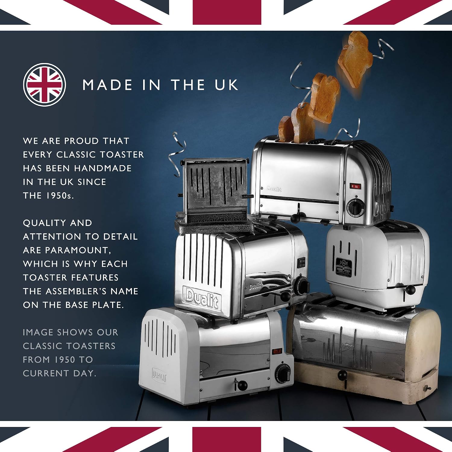 Dualit Classic 4 Slice Vario 2.2kW Toaster, Cream and Stainless Steel, Hand Built in the UK, Replaceable Proheat Elements - Image 5