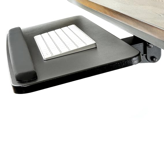 Easy Slide Keyboard Tray System with Adjustable Height and