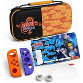 Naruto Joycons Switch 1 Case, Accessories, Screen Protector, Carrying Cases | Switch 1 Compatible Protective Case, Backplate, Thumb Grip Caps, Naruto Themed