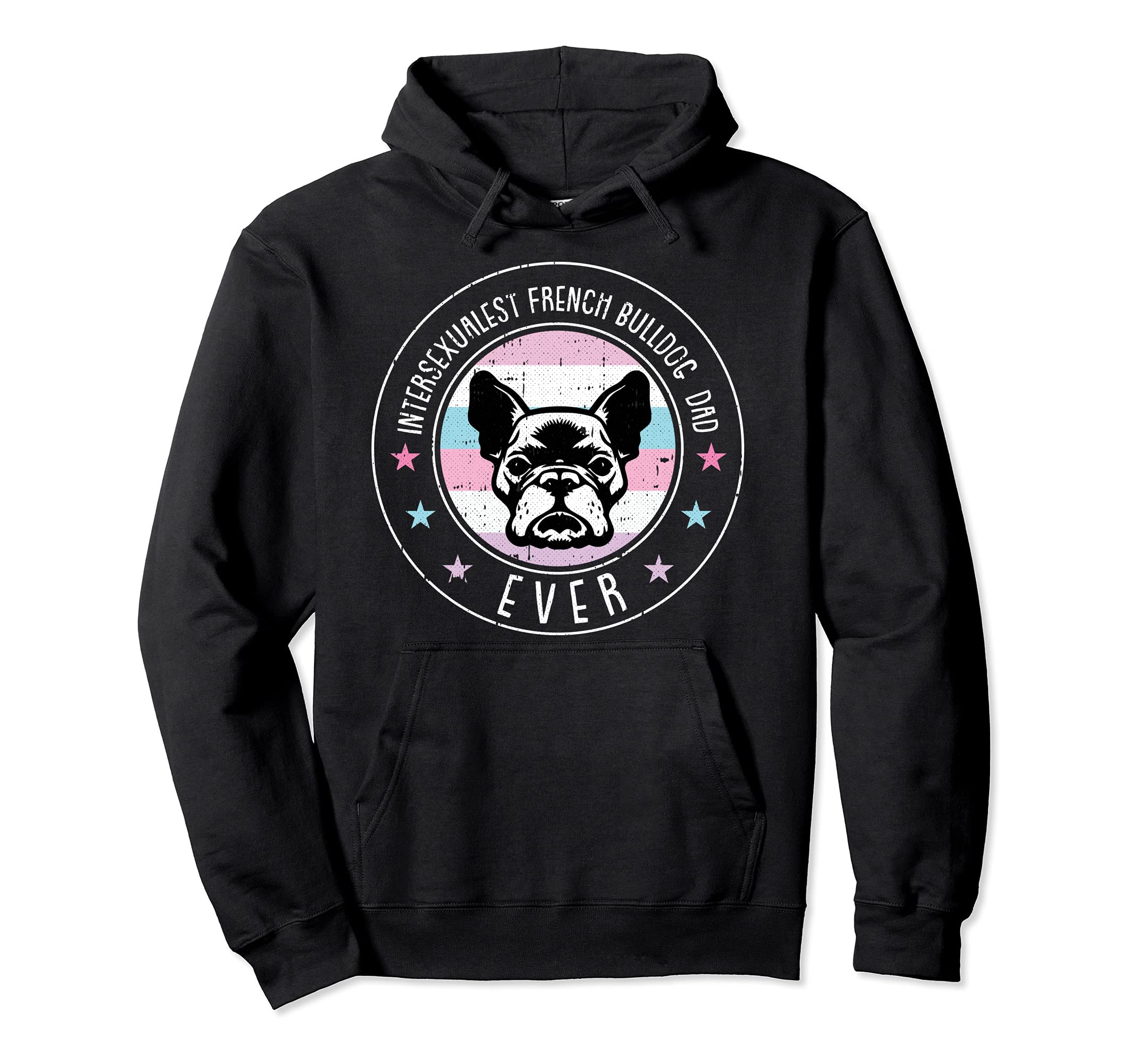 French Bulldog Dad LGBT-Q Intersexual Pride Frenchie Dog Pullover Hoodie