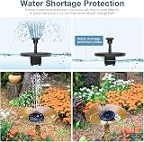 AISITIN 6.5W Solar Fountain with 1500mAh Battery Backup 10 Nozzles view 9