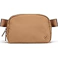 Pander Two Way Zipper Fanny Pack Nylon Everywhere Belt Bag for Women, Water Repellent Waist Packs, Crossbody Bags with Adjustable Strap (Caramel Brown).