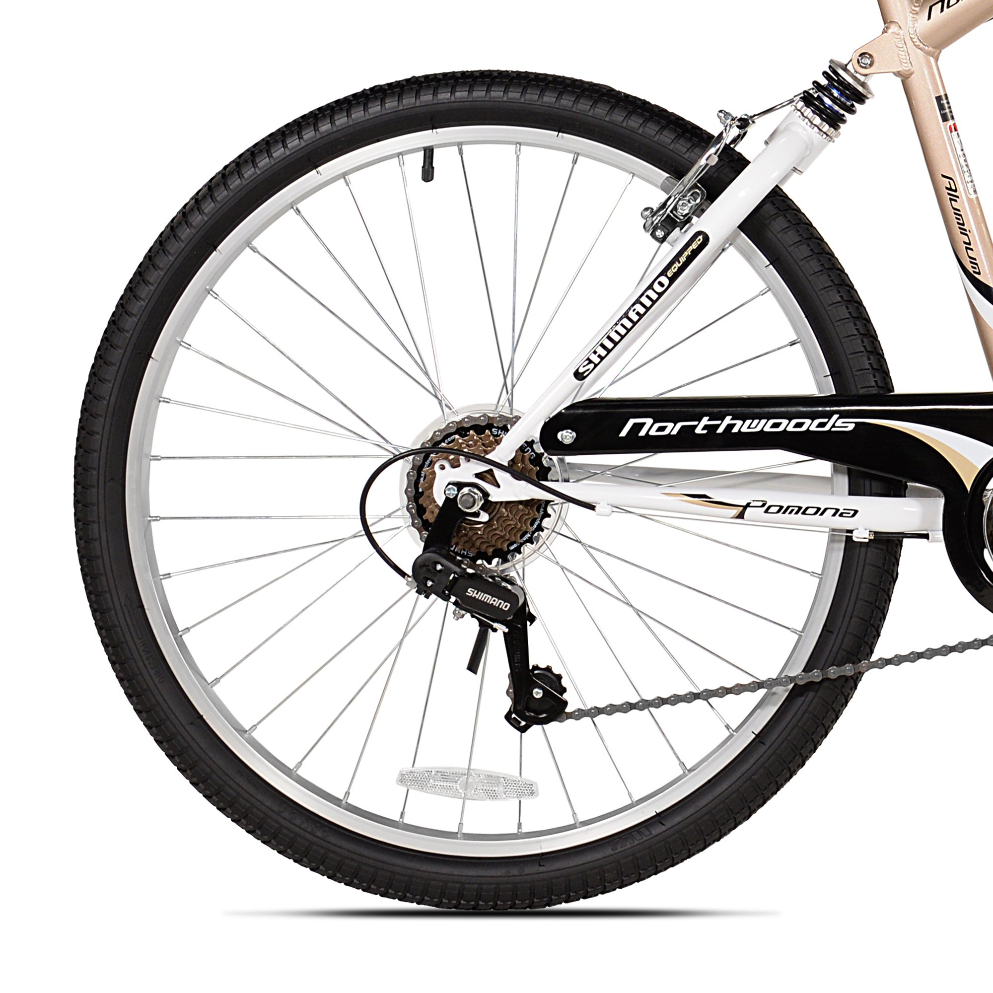 Kent Pomona Men's Dual Suspension Comfort Bike, 26Inch, Gold on