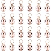SUNNYCLUE 1 Box 30Pcs Ladybugs Charms Lady Bug Charms Bulk Insect Charms Lucky Rhinestone Pink Ladybird Beetles Animals Charms for Jewelry Making Charm Adults DIY Necklace Earrings Bracelet Crafts