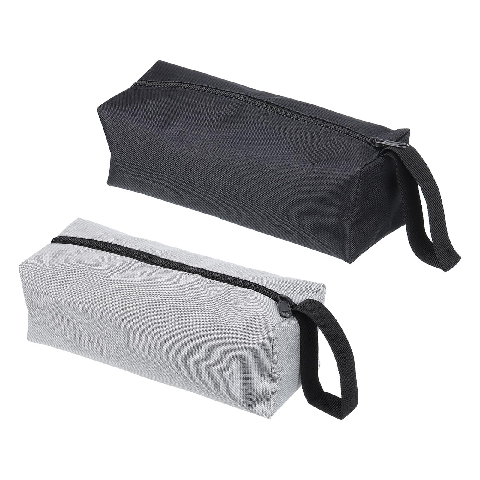 PATIKIL 10" Zipper Tool Pouch, 2 Pack Multipurpose Tool Bag Waterproof Tote Bag Storage Organizer for Screwdrivers Pliers, Black Grey