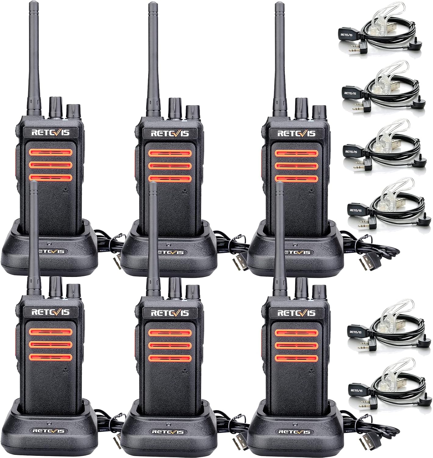 2 Pack 30 Channels Long Range Walkie Talkies VOX Two Way Radio NOAA LCD