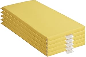 ECR4Kids SoftZone Rainbow Rest Mat, 2in, Sleeping Pad, Yellow, 5-Piece