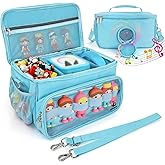 BEBOAN Carrying Case for Tonies Figures & Tonie Box 2/1, Toniebox Starter Set, Tonie Storage and Organizer for Tonies Characters, Toniebox 2 Audio Player Bundle, Portable Toy Travel Bag, Blue