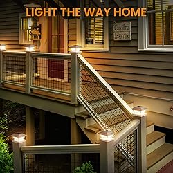 ELECLINK Solar Post Cap Lights 6 Pack, Warm White