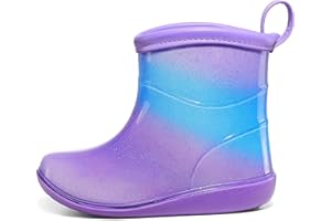 K KomForme Toddler Rain Boots Baby Easy-on Rain Shoes Lightweight Waterproof for Boys and Girls