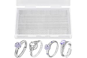 MCKANTI 22 Pack Ring Sizer Adjuster for Loose Rings, 4 Sizes Silicone Ring Guards Invisible Ring Adjuster Spiral Ring Spacers Fitter with Polishing Cloth, Transparent Ring Resizer Tightener for Women and Men