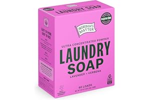 Ingredients Matter Powder Laundry Soap - Lavender Scent, Hypoallergenic Detergent, Natural & Eco-Friendly, Plastic Free, Made in USA, Natural Essential Oils & Dermatologist Tested - 30 oz, 60 Loads