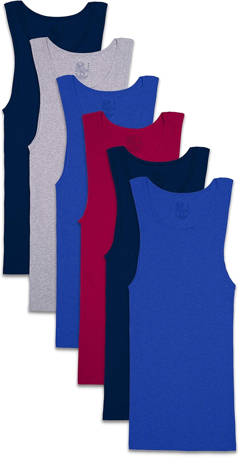 Fruit of the Loom Men's Tag-Free Tank A-Shirt at  Men’s Clothing store