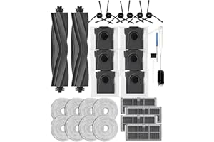 Yivy 29 PCS Replacement Parts for Dreame X40 Ultra/ L40 Ultra /X40 Master/Mova P50 Pro Ultra/Mova P10 Pro Ultra Vacuum Cleaner,Accessories: 2 Main Brushes, 4 Carbon HEPA Filters,6 Carbon Dust Bags