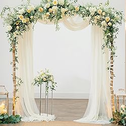 PARTISKY Wedding Arch Draping Fabric,2 Panels 18FT