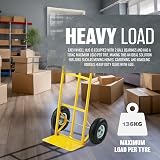 Marksman 2x 10" Pneumatic Wheels 4.10/3.5-4.0 Tyres Heavy Duty Sack Truck Barrow view 3