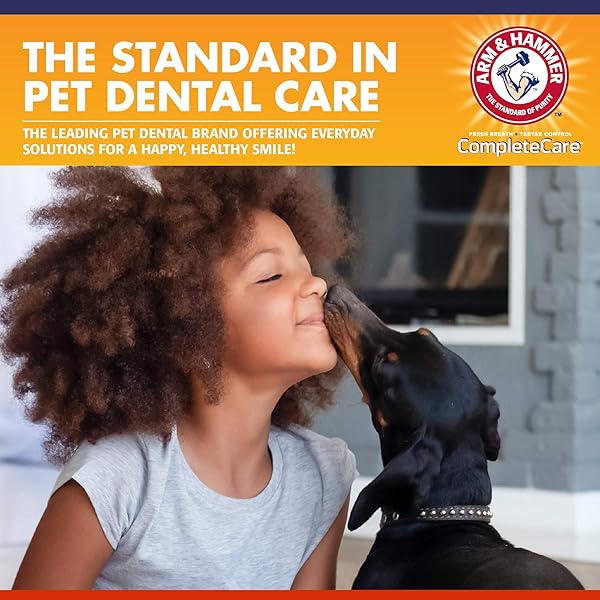 ARM & HAMMER COMPLETE CARE DOG DENTAL KIT WITH ENZYMATIC DOG TOOTHPASTE, TOOTHBRUSH AND FINGER BRUSH, BAKING SODA AND CALCIUM FORMULA FOR PLAQUE TARTAR CONTROL, CHICKEN FLAVOR, 2.5 OZ