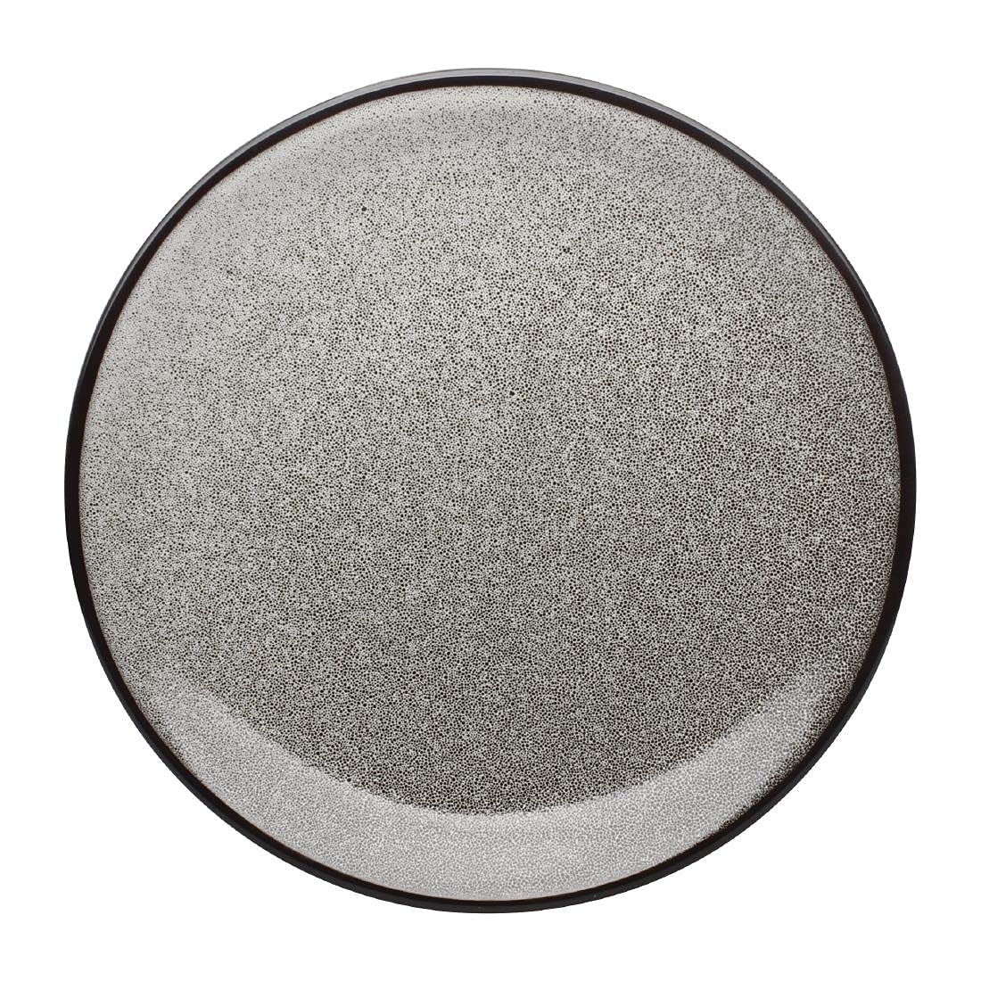 Olympia Mineral Coupe Plates Grey, 280mm (4 Pack) - Porcelain Dinner Serving Plates, Oven and Dishwasher Safe DF184