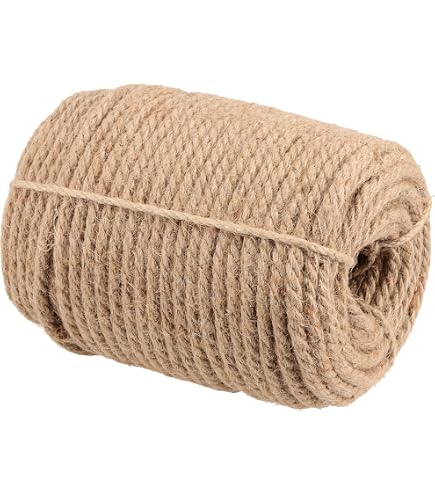Corde De Chanvre Torsadée Naturelle - 50 M X 10 Mm, Pour Jardin, Décoration, Artisanat, Camping