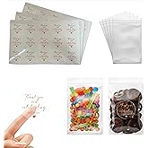 Tsunerrorami 150 Thank You for Celebrating With Me Stickers & 100 Favor Bags Set, Rose Gold Party Favor Packaging for Wedding, Baby Shower, Birthday Supplies