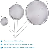 Wellehomi Fine Mesh Sieve Set 7/12/18cm with Rim Stainless Steel Food Strainer view 2