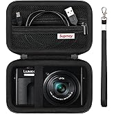 Supmay Camera Case for Panasonic LUMIX ZS99 Point and Shoot Camera/LX10 ZS200D ZS200 ZS80D ZS80 ZS100 ZS70 ZS60 Camera, Protective Case Bag with Mesh Pocket for Battery Pack, Charging Cable, Black