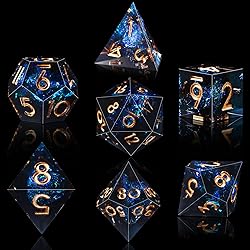 AUSTOR 7-Die DND Dice Set Handmade Sharp Edge