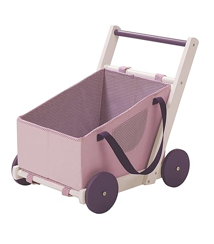 roba Puppenwagen 'Fienchen', zur Tragetasche für Puppenbabys umfunktionierbar, inkl. textile Ausstattung, flieder/weiß