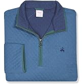 Brooks Brothers Men's Knit Diamond Quilted Half-zip Long Sleeve Sweatshirt