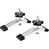 FOCANDPRO T-Track Hold Down Clamps,6-3/8" L X 1-1/4"W - Woodworking & Clamps - Fine Sandblast Anodized - Silver Color - 2 Pac