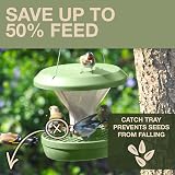 Swissinno Bird Feeders Hanging Station Davos No Mess Seed Tray Dual Chamber view 3