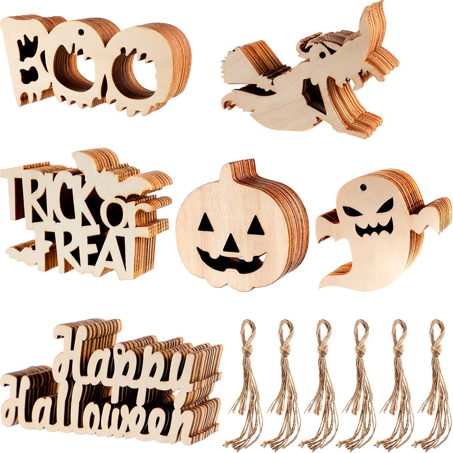 41-teiliges Maus-Deko Set Aus Holz - Süße Aufhänger Für Halloween & Weihnachten