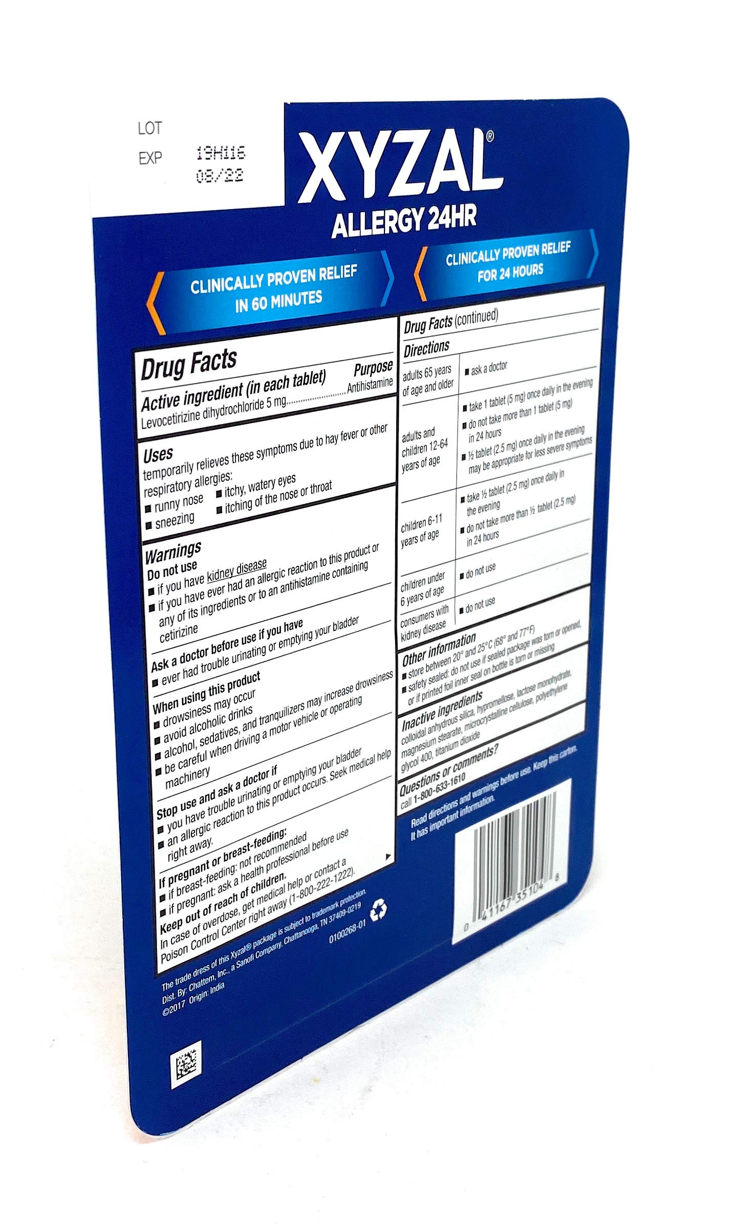 Xyzal Allergy 24 Hour (110 Count)