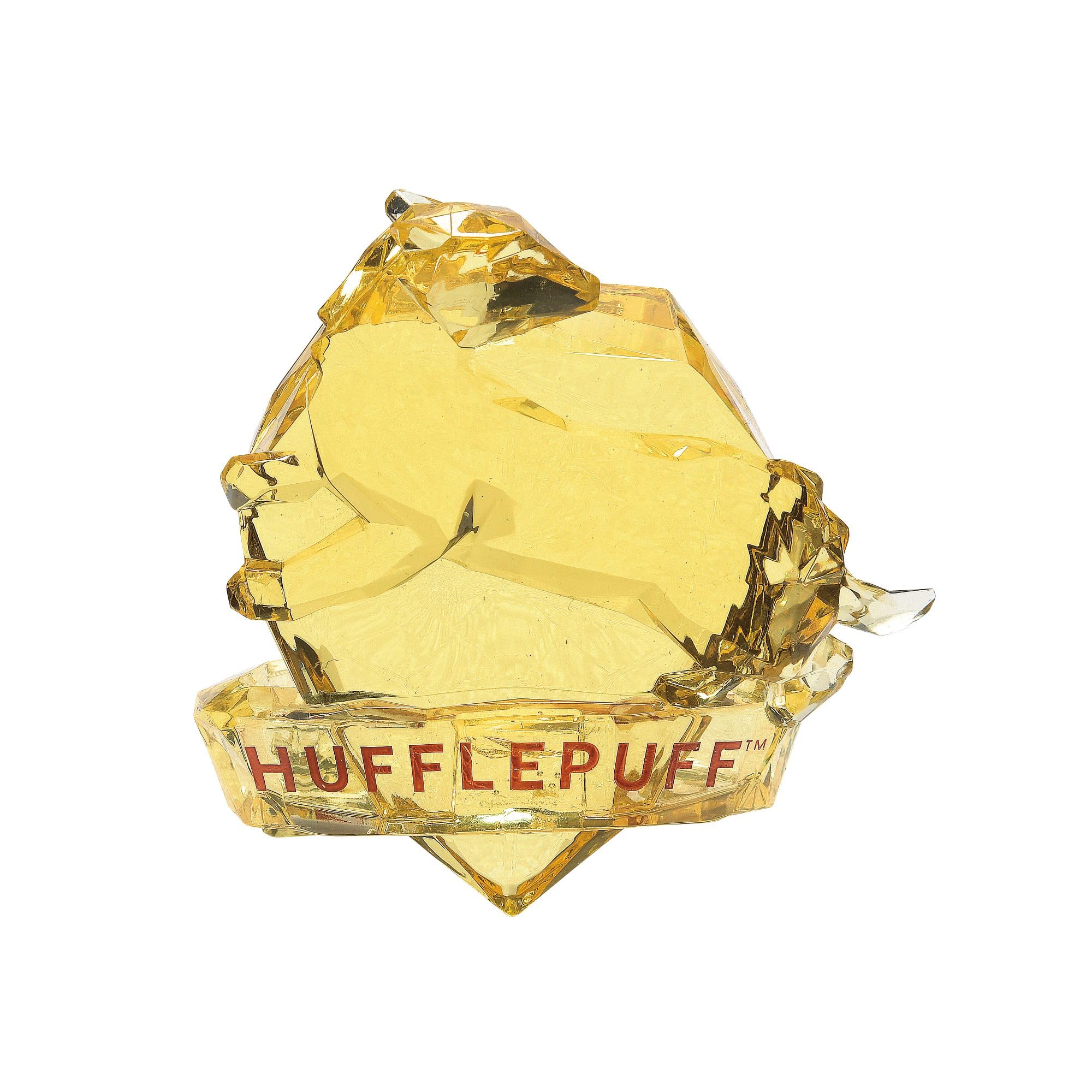 Enesco Facets The Wizarding World of Harry Potter Hufflepuff House Crest Figurine, 3.24 Inch, Yellow