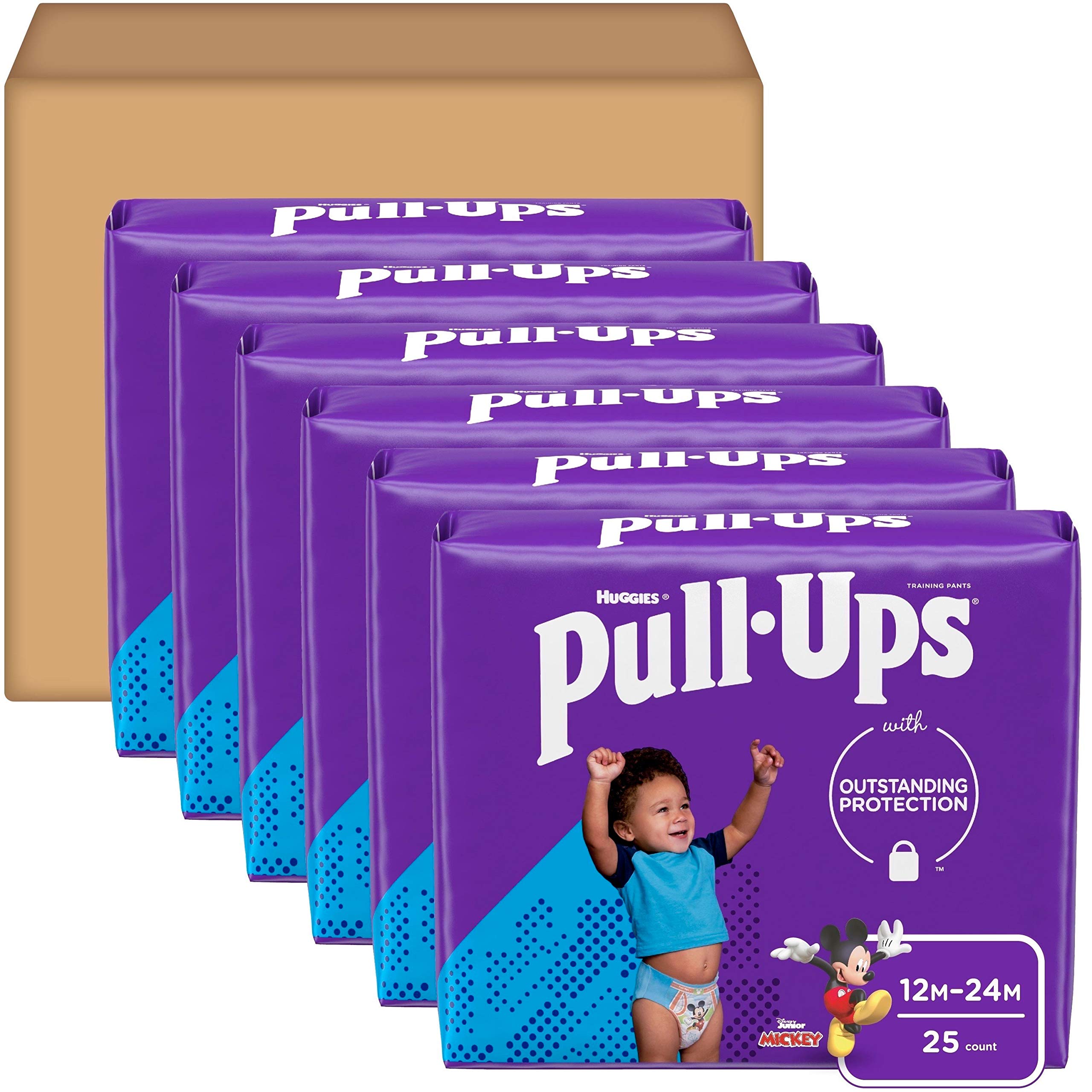 PullUps Boys' Potty Training Pants Training Underwear Size 3, 1224M, 150 Ct, One Month Supply