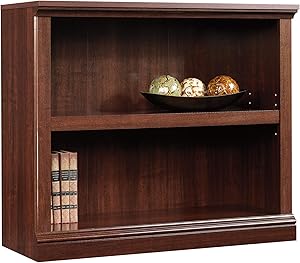 2-Shelf Bookcase with an Adjustable Shelf, Wall Unit, Bookrack, Library, Bookshelf, Home Office Furniture, Open Storage Space, Perfect for Living Room, Multiple Finishes (Select Cherry)